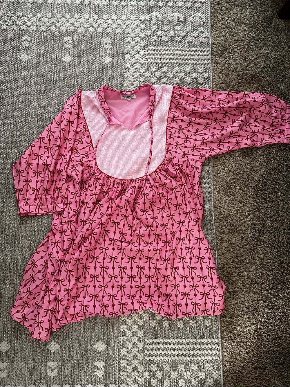 Simply Southern Pink Bow-Print Dress